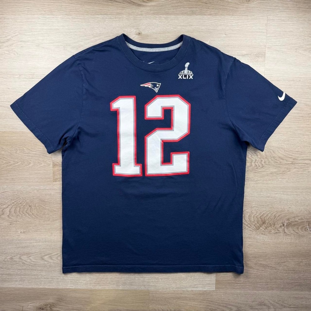 Nike Tom Brady New England Patriots Super Bowl XLIX Jersey Tee 2XL
